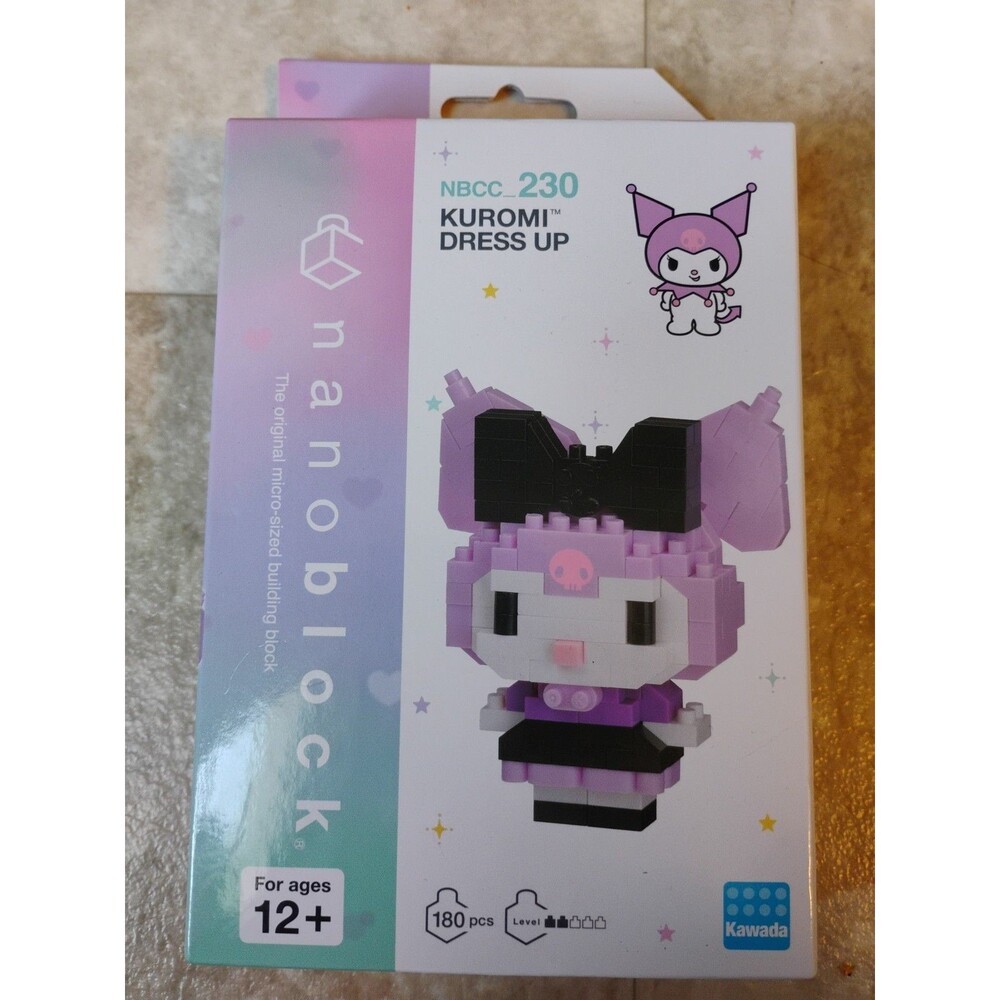 Kuromi Dress Up Nanoblock Sanrio Building Blocks Toy Collectible New Sealed Box